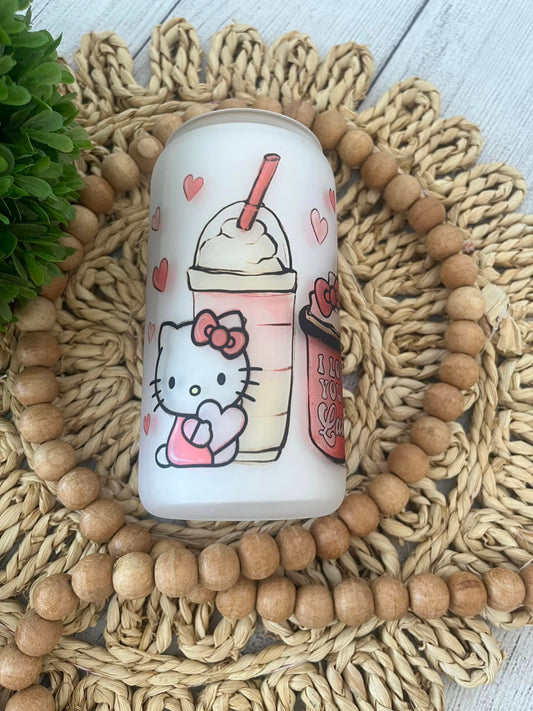 Hello Kitty Glass Can