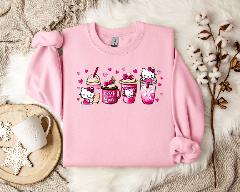 HK Pink Lattes Crewneck