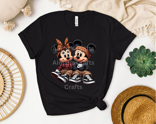 Chicano Mickey and Minnie T-Shirt