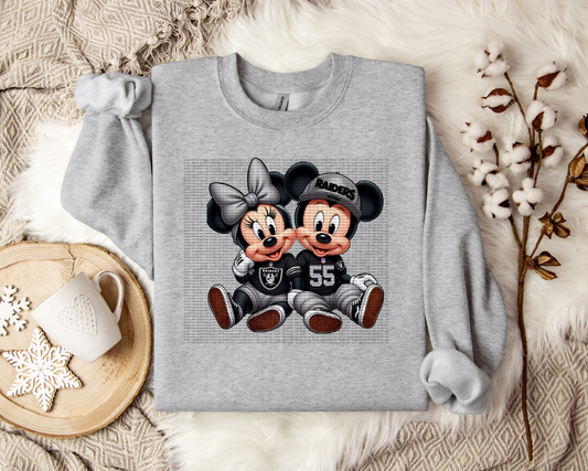 Raiders Mickey and Minnie Crewneck