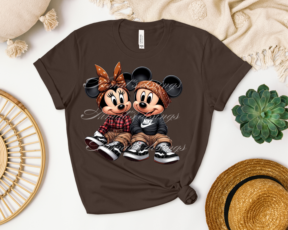 Chicano Mickey and Minnie T-Shirt