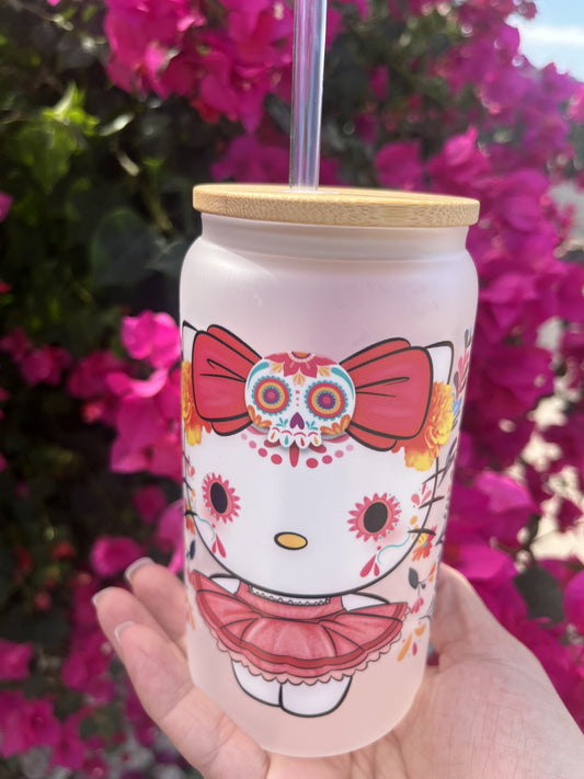 Hello Kitty- Glass Can